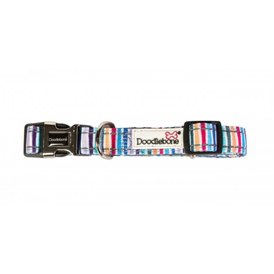 DOODLEBONE Padded Dog Collar and Lead Set - STRIPES