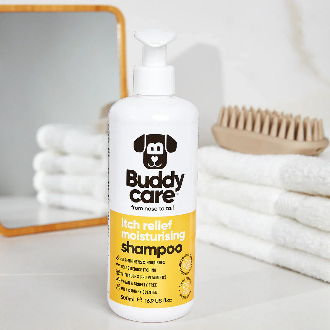 Buddy Care Itch Relief Milk & Honey Dog Shampoo – 500ml