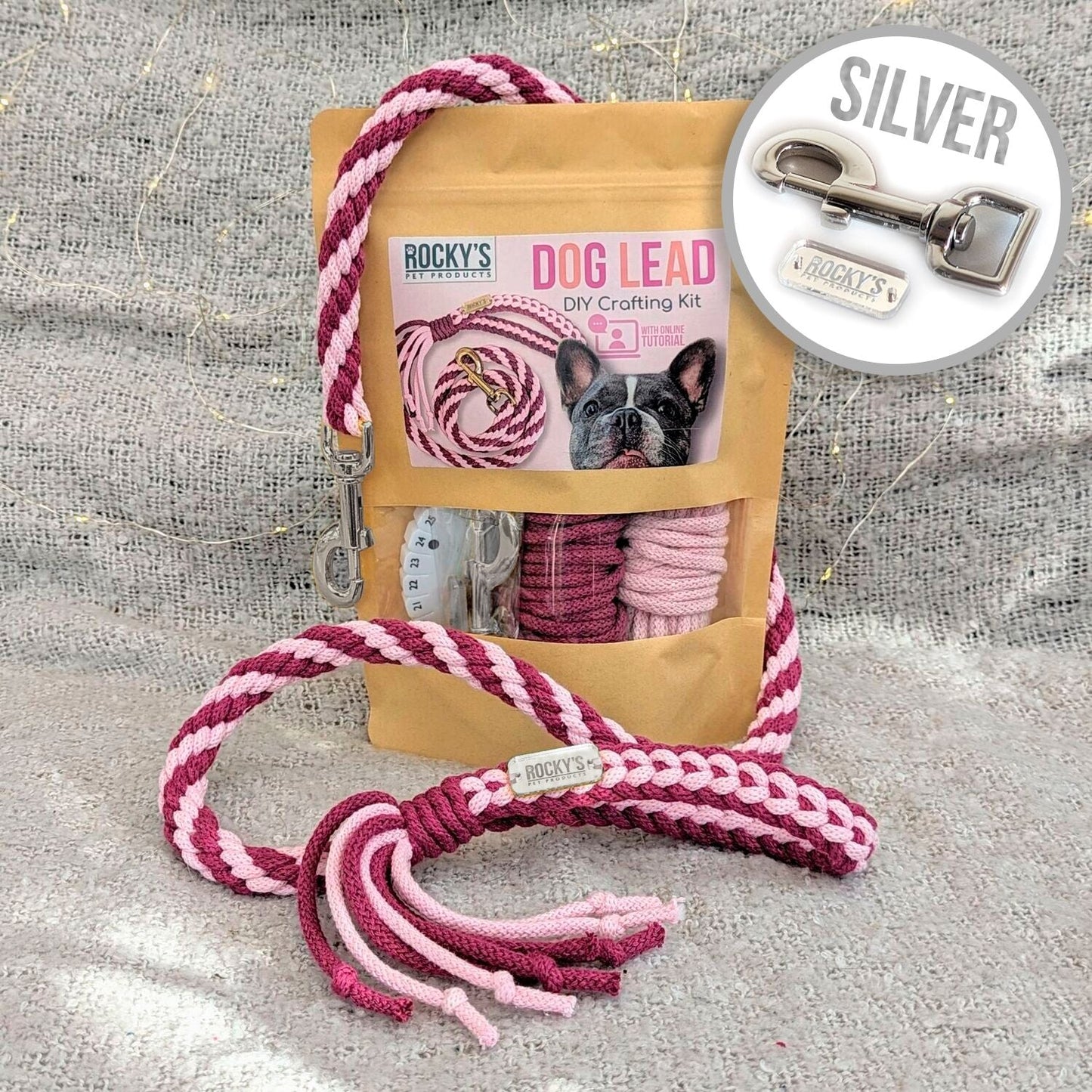 Make Your Own Dog Lead Craft Kit - PINK
