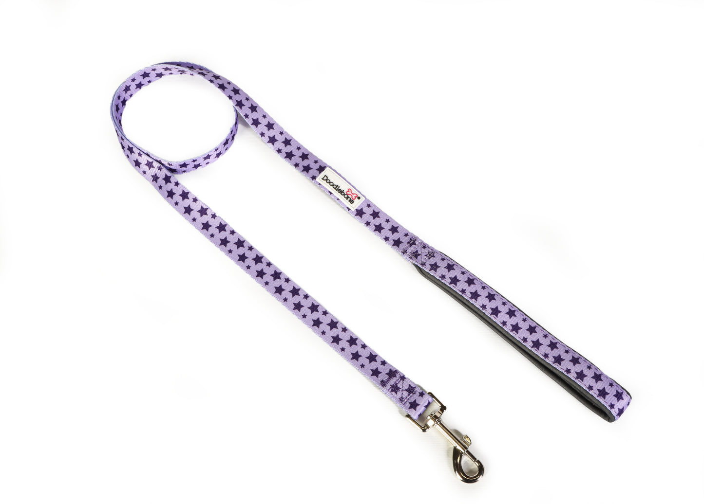 DOODLEBONE Padded Dog Lead - Colour VIOLET STARS