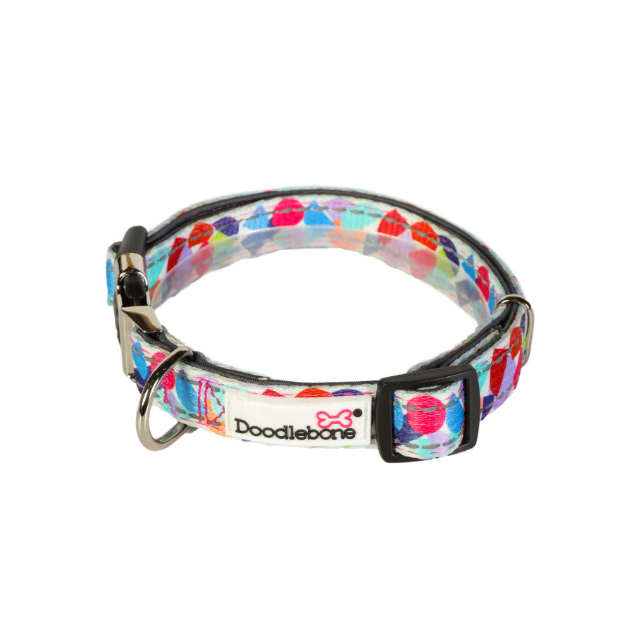 DOODLEBONE Padded Dog Collar - ABSTRACT