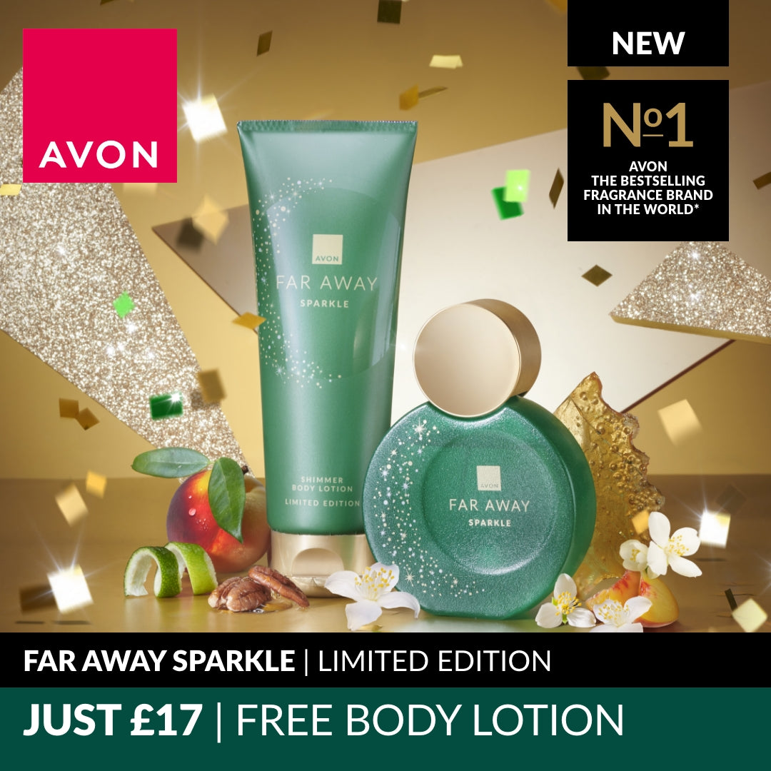AVON Far Away Sparkle - Perfume + FREE Body Lotion