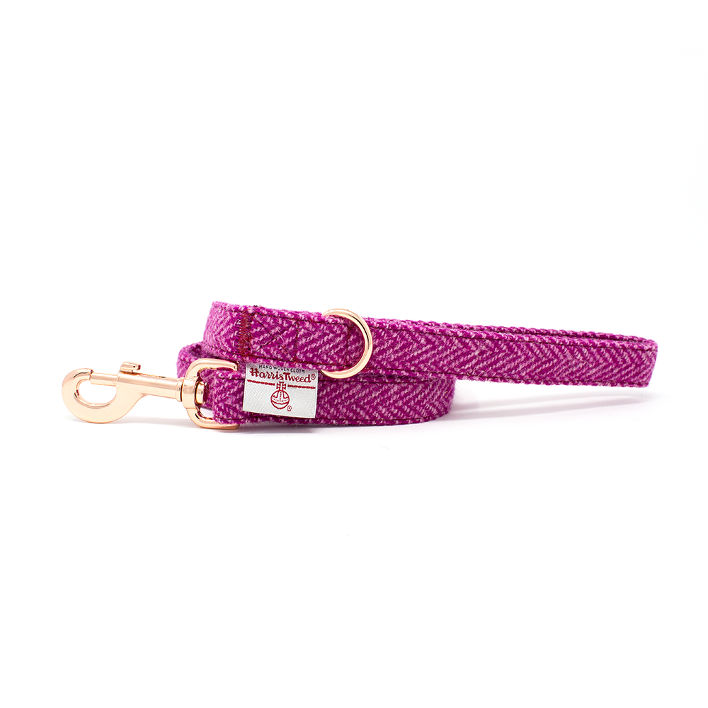 'Bella' - Pink Herringbone Dog Harness