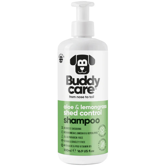 Buddy Care Shed Control Aloe & Lemongrass Dog Shampoo 500ml