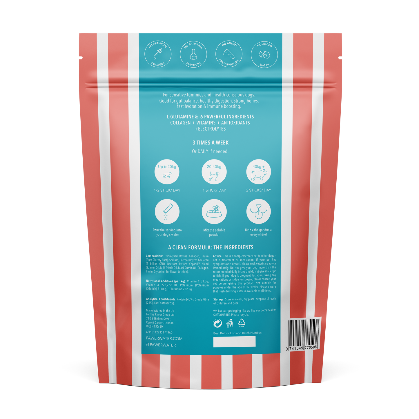 Pawer Water Gut Support (12-sticks Pouch)