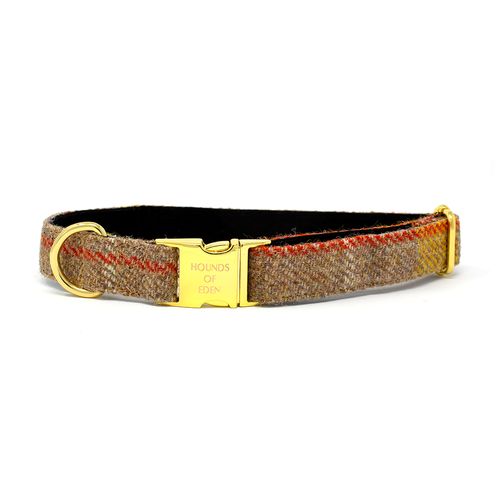 'Honey' - Yellow Check Dog Harness