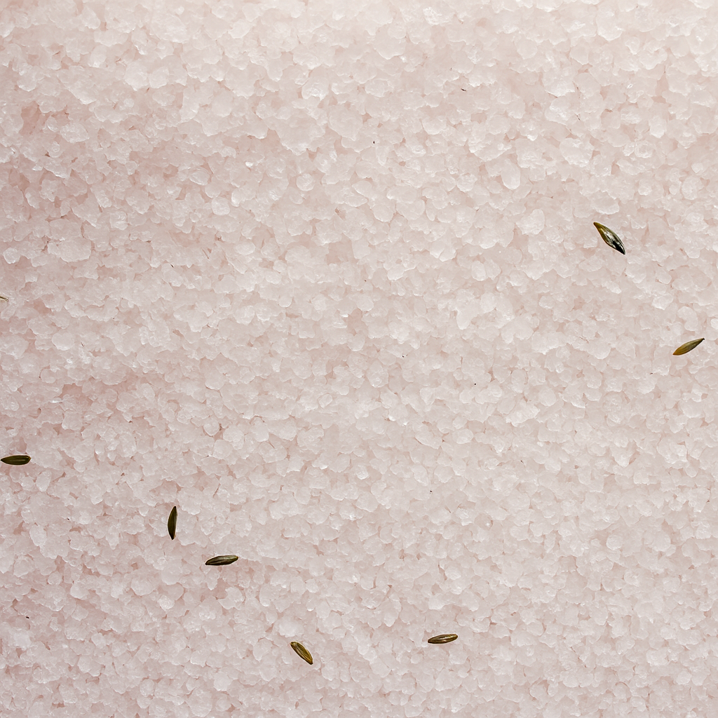 Relax Luxury Himalayan Bath Salts with Lavender, Jojoba Essential Oils with Lavender Seeds