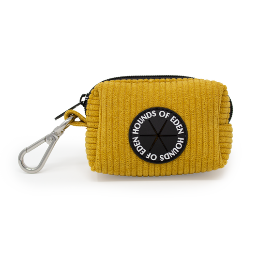 Mustard Yellow Corduroy Poop Bag/Treat Holder