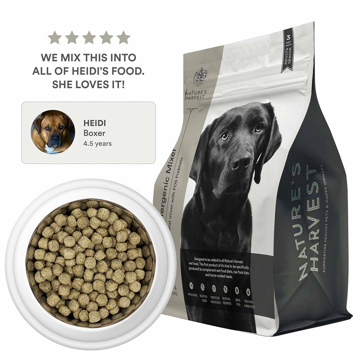 Nature’s Harvest Hypoallergenic Mixer with Prebiotic - 300g Sample