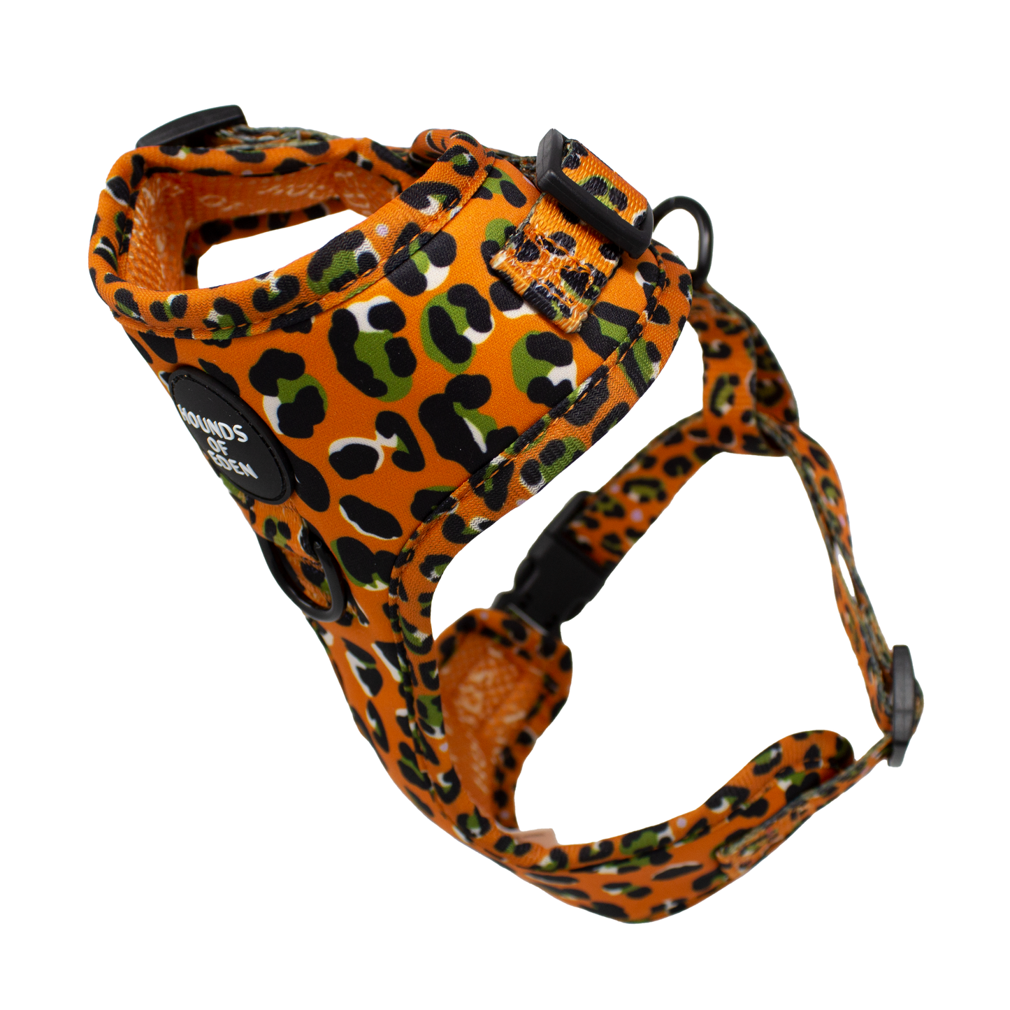 Burnt Orange Leopard Design Dog Collar