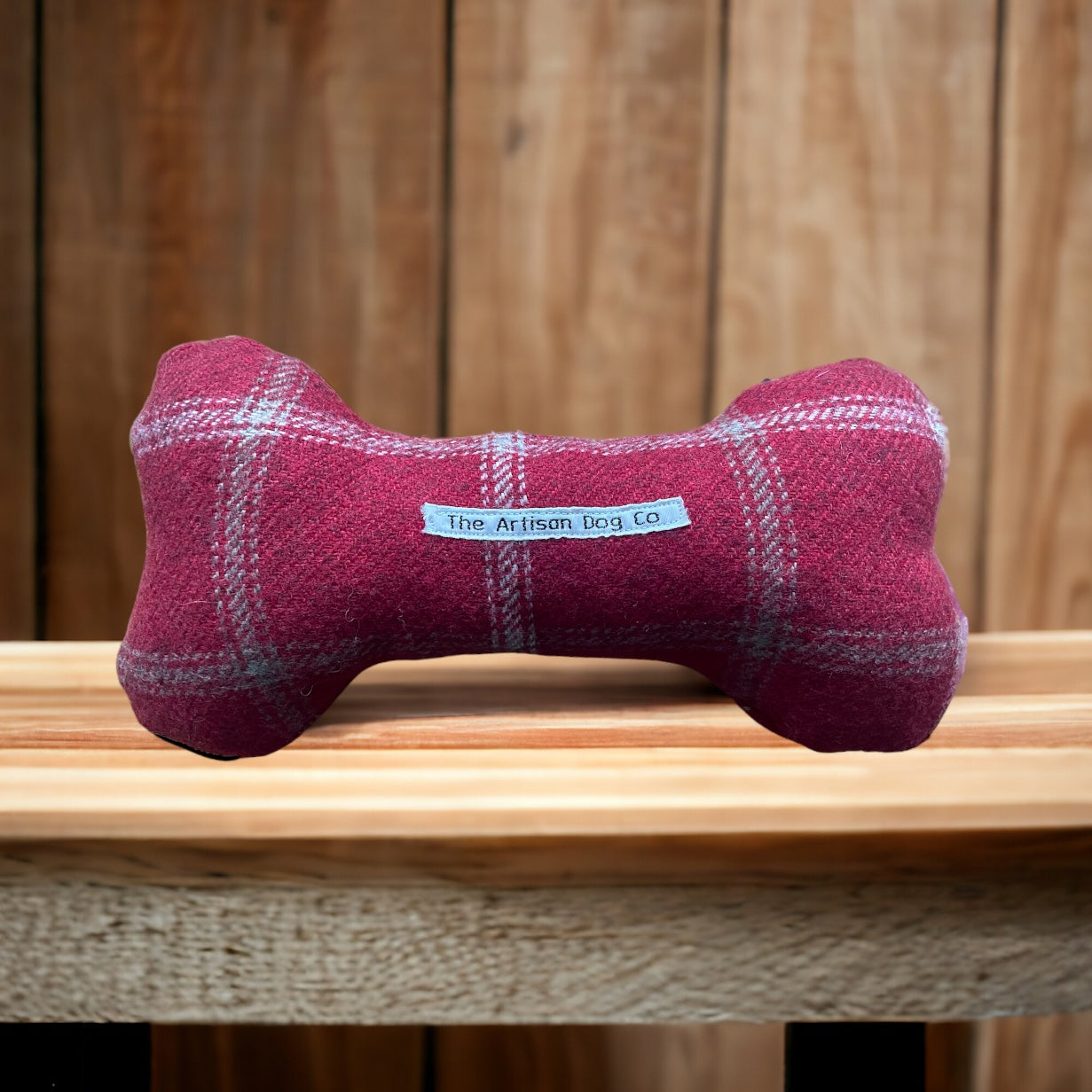 Handcrafted Toy Squeaky Dog Bone - choice of fabrics