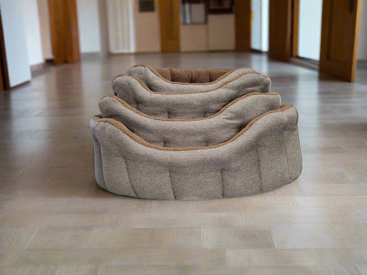 Premium Orkney Tweed Fleece Lined Bolster Beds