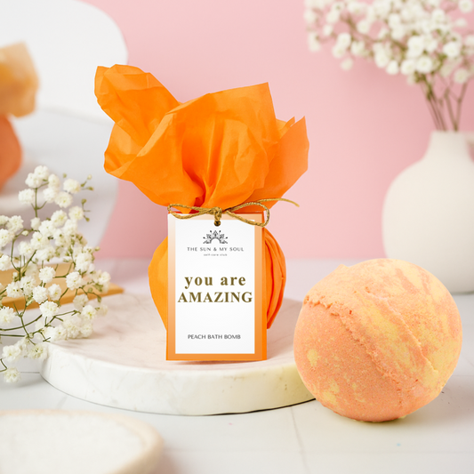 You Are Amazing - Peach Bath Bomb Uplifting Soak