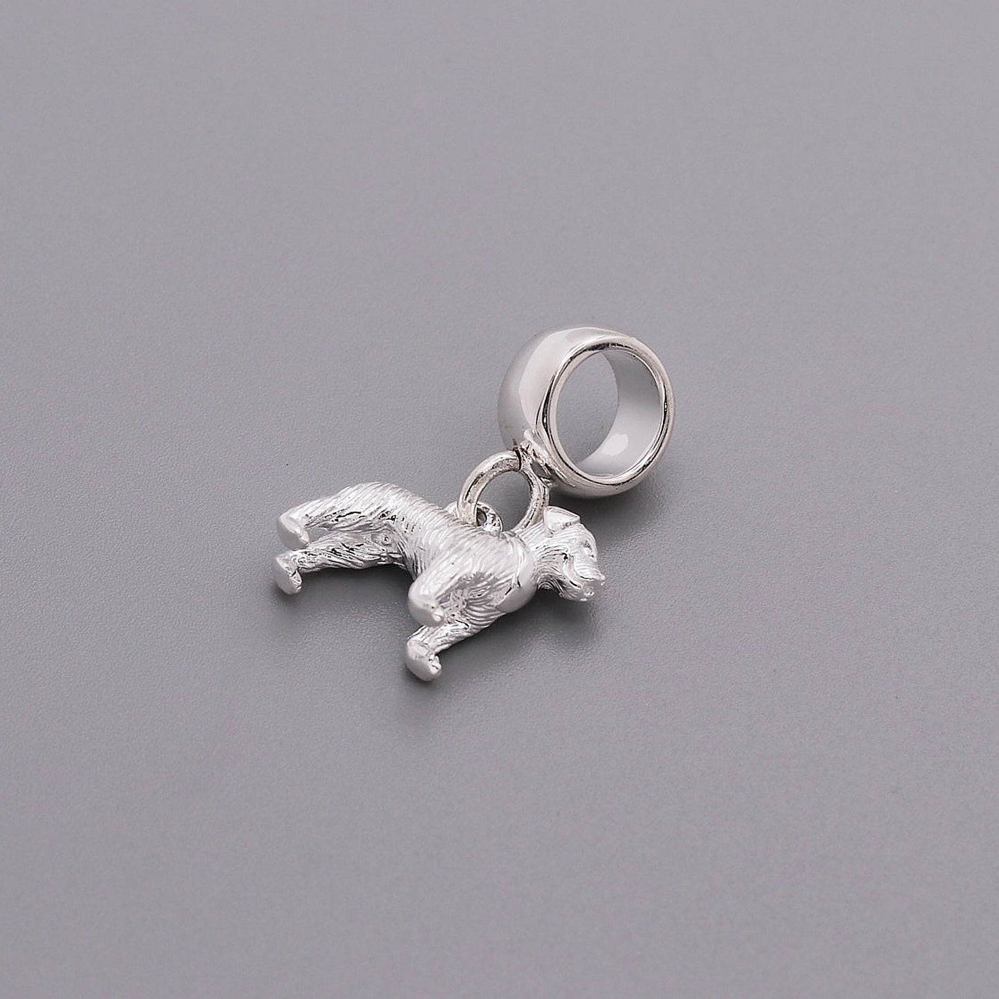 Border Terrier Silver Dog Charm