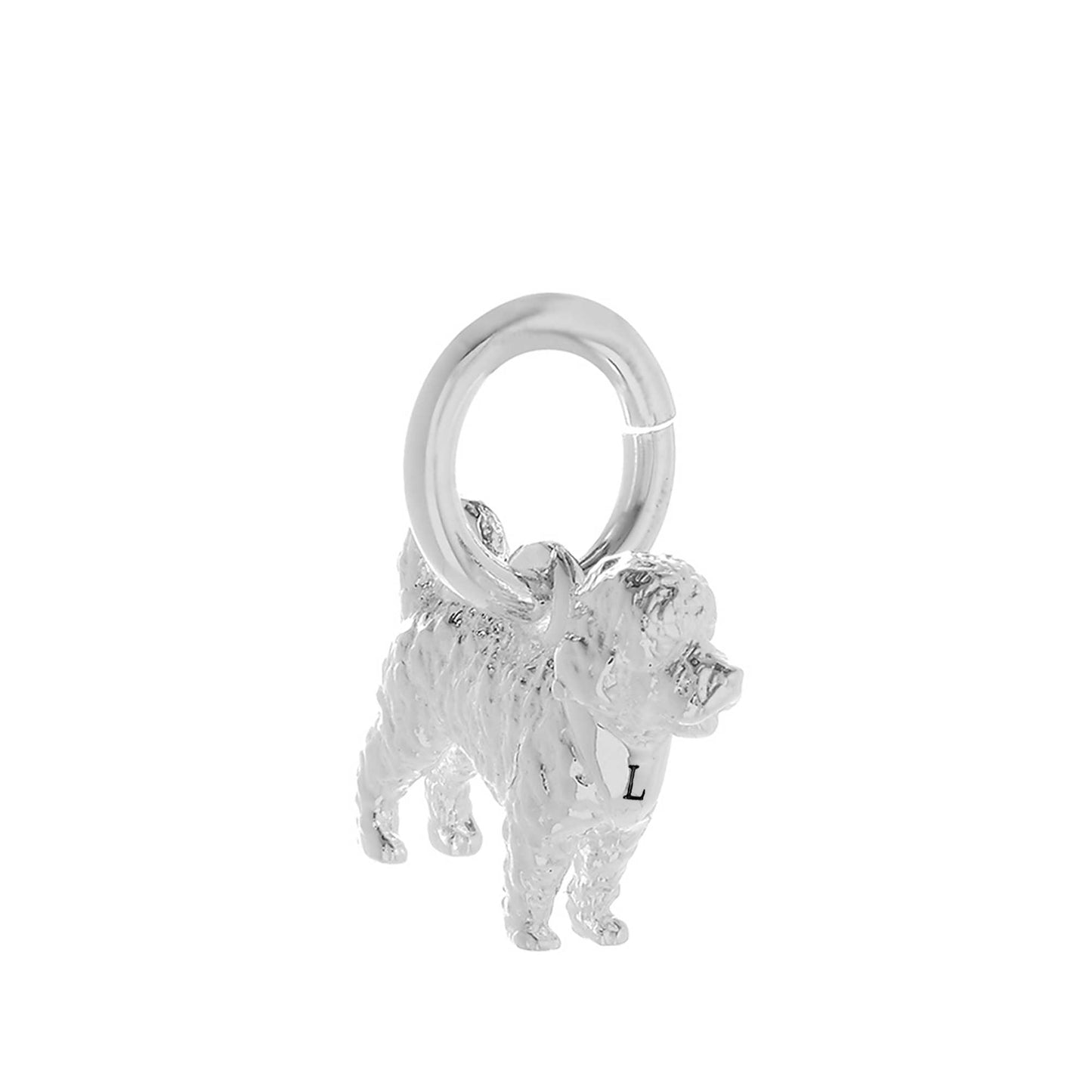 Cavapoo Silver Dog Charm