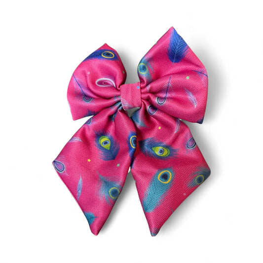 Peacock Power Sailor Bow – Bold, Beautiful & Pretty in Pink