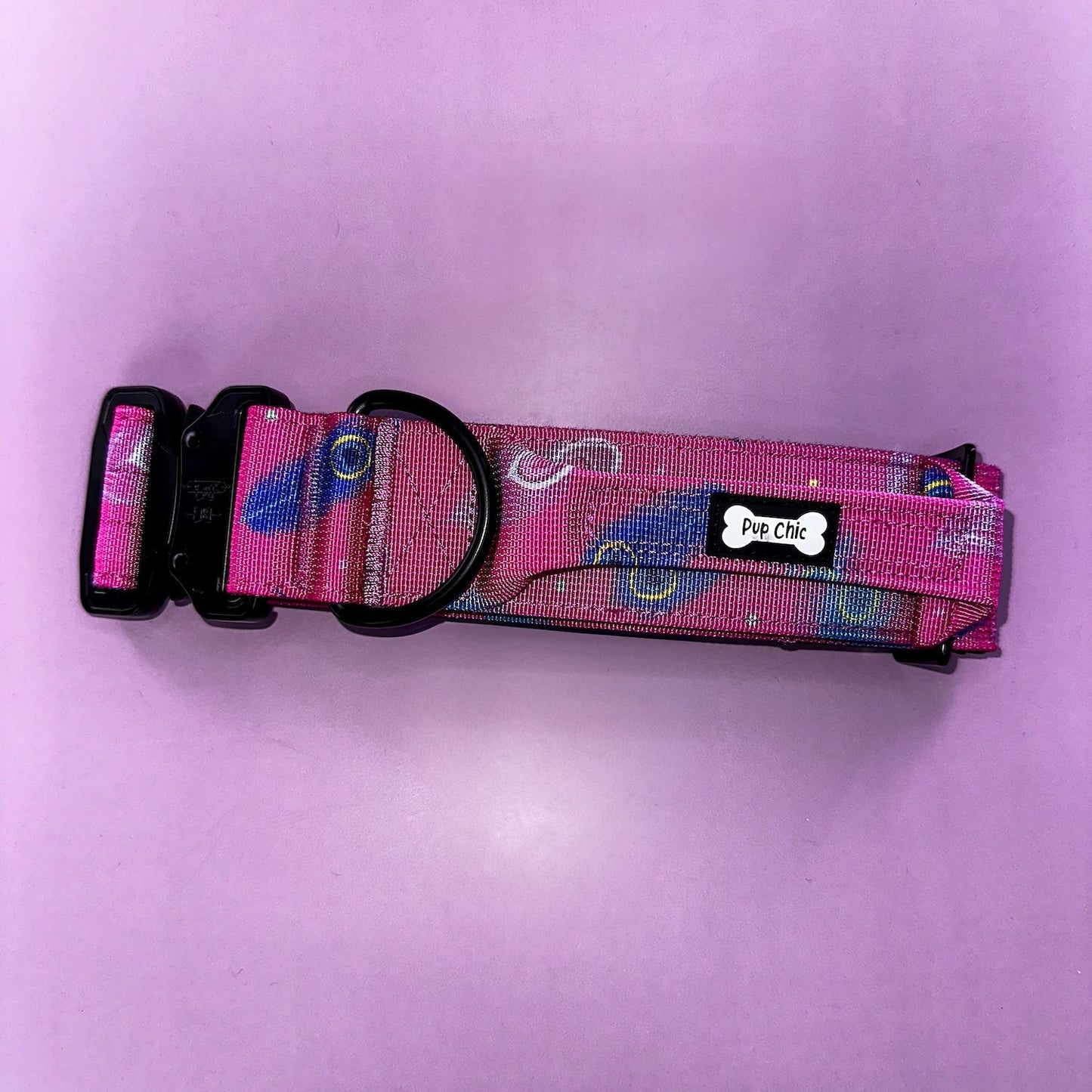 Peacock Power Tactical Dog Collar with Handle