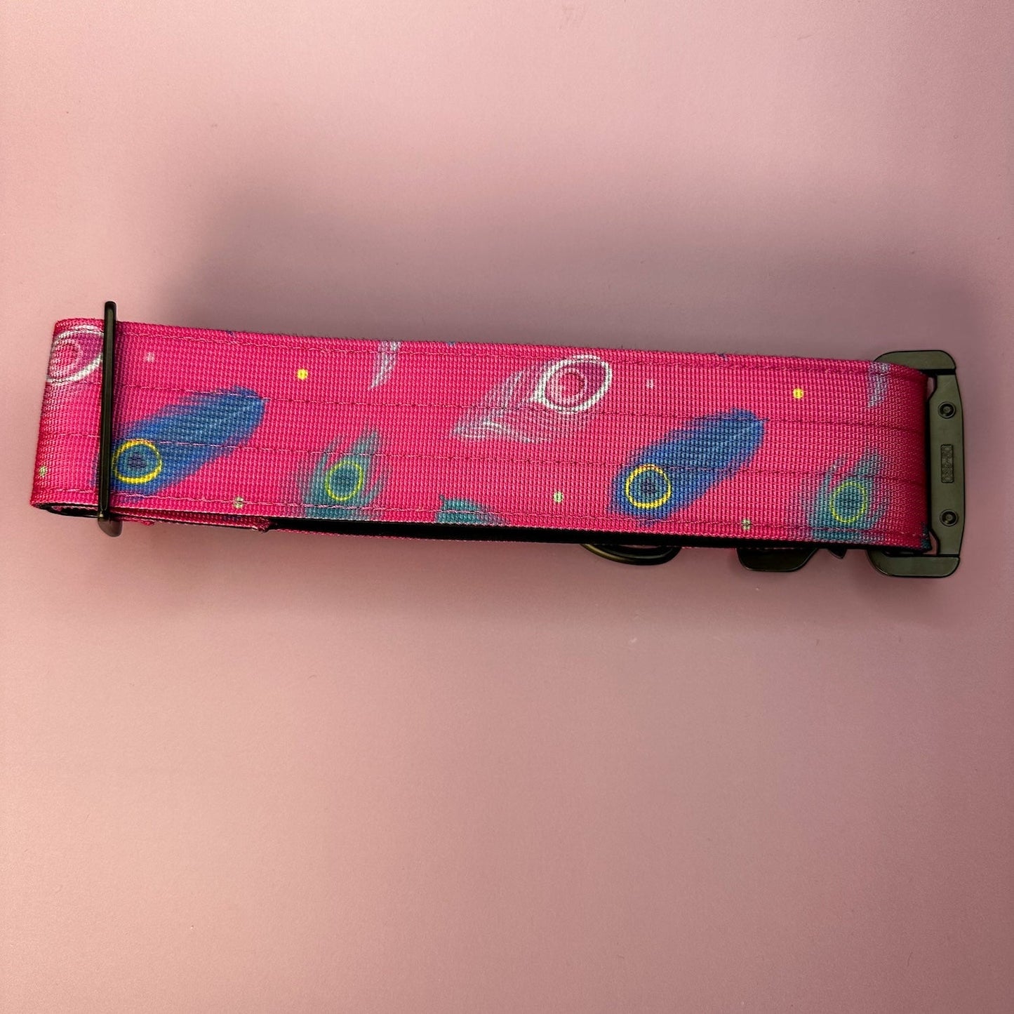 Peacock Power Tactical Dog Collar with Handle