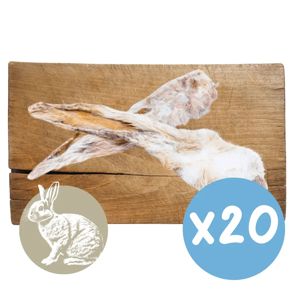 Rabbit Ear with Fur Natural Meat Chew For Dogs