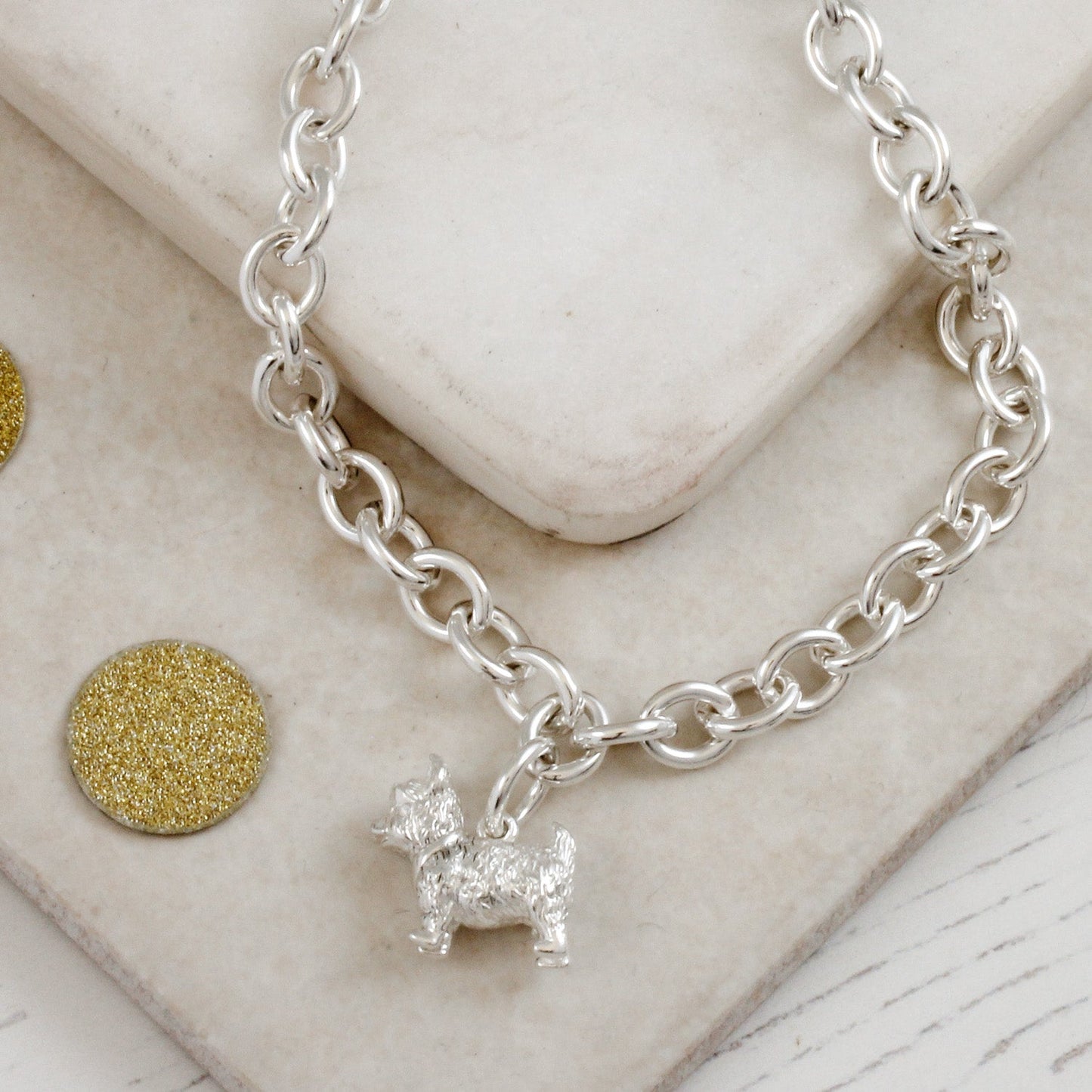 West Highland Terrier Silver Dog Charm